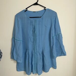 Ellie Tahari Orion pleated silk blouse